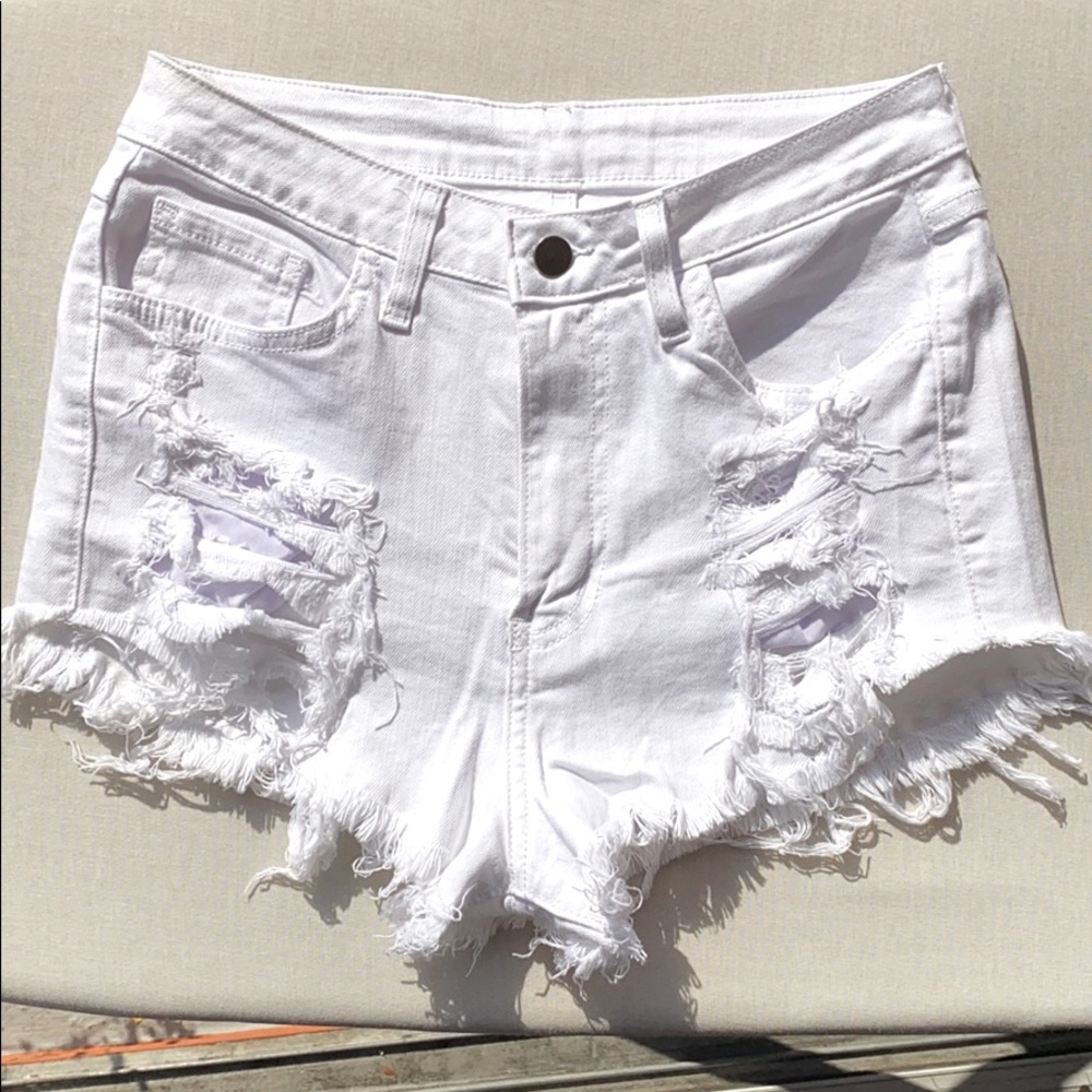 White Denim Jean Shorts